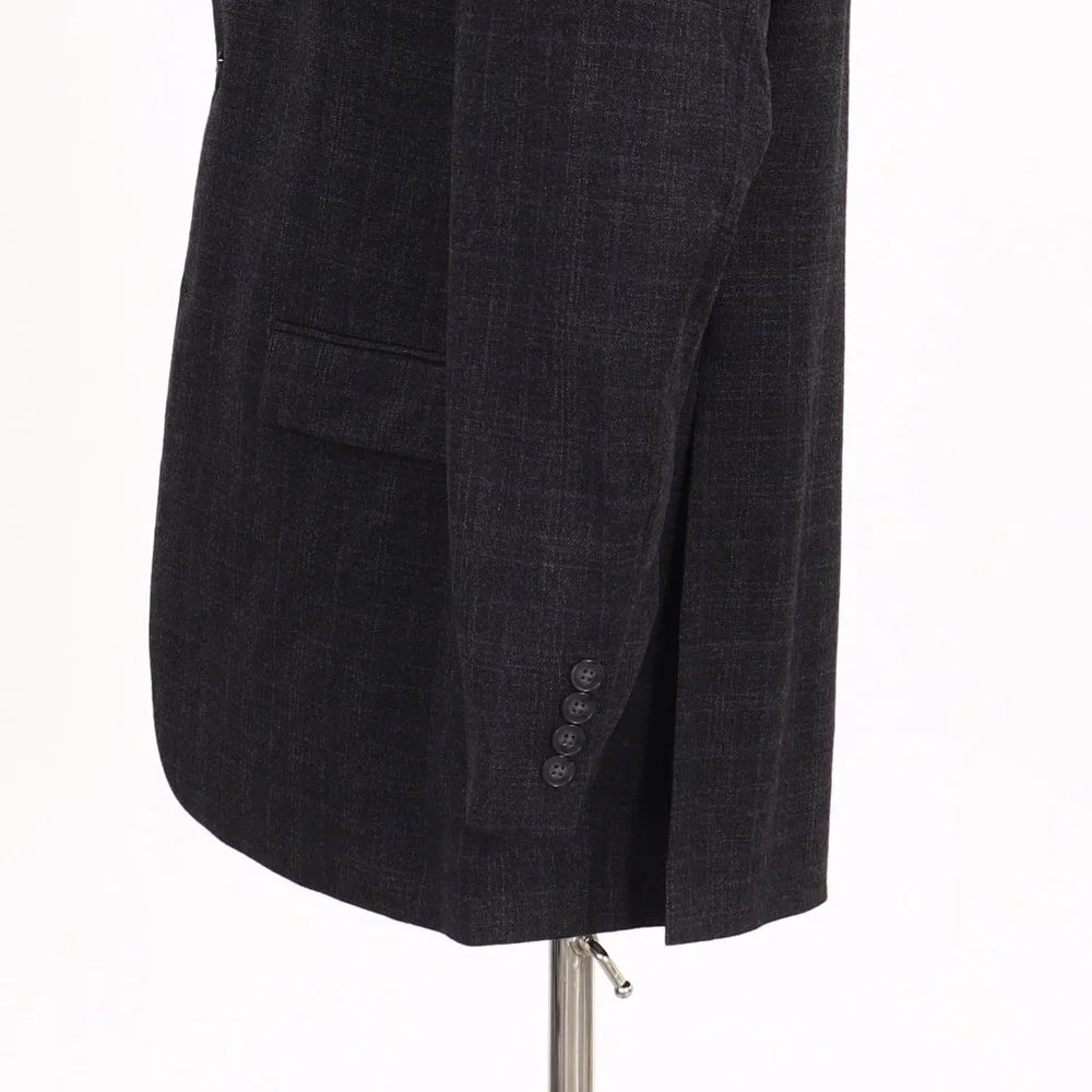 Calvin Klein 42L Gray Check 2-Button Sport Coat Blazer Jacket V099